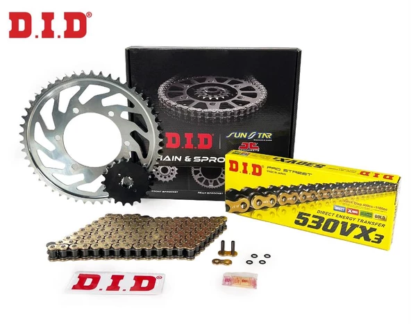 Did-Jt 2008-2024 Suzuki GSX-R 1300 Hayabusa Uyumlu Zincir Dişli Set Gold (Sarı) Renk - Resim 3