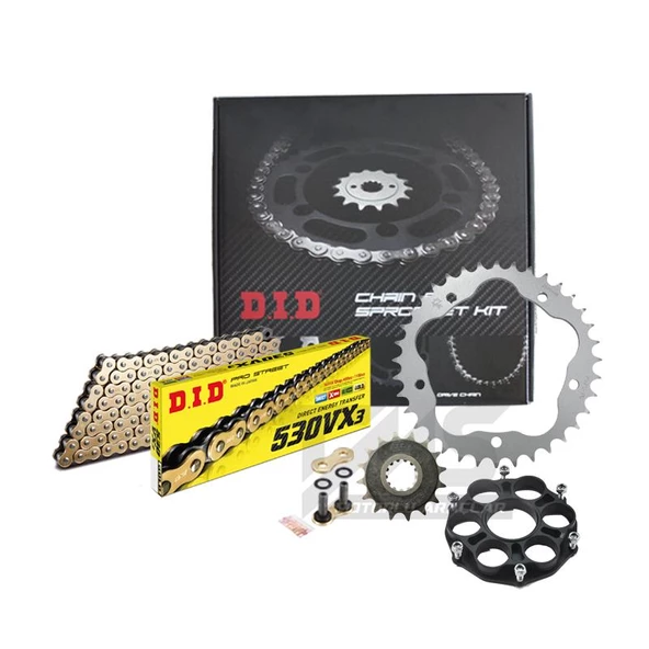 Did-Jt 2008-2024 Suzuki GSX-R 1300 Hayabusa Uyumlu Zincir Dişli Set Gold (Sarı) Renk - Resim 2