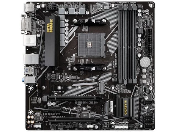 GIGABYTE MAB AMD B550 128GB AM4 DDR4 4733MHZ DVI HDMI EKRAN KARTI B550M-DS3H - 2