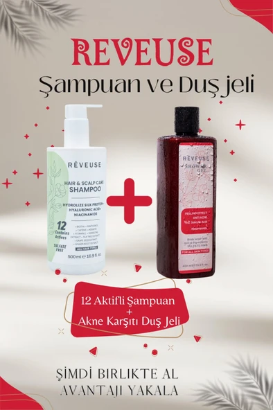 Kolajen Keratin Saç Dökülmesine Karşı Şampuan & Peeling Akne Karşıtı B3 Vitamin Duş Jeli Ikili Kit