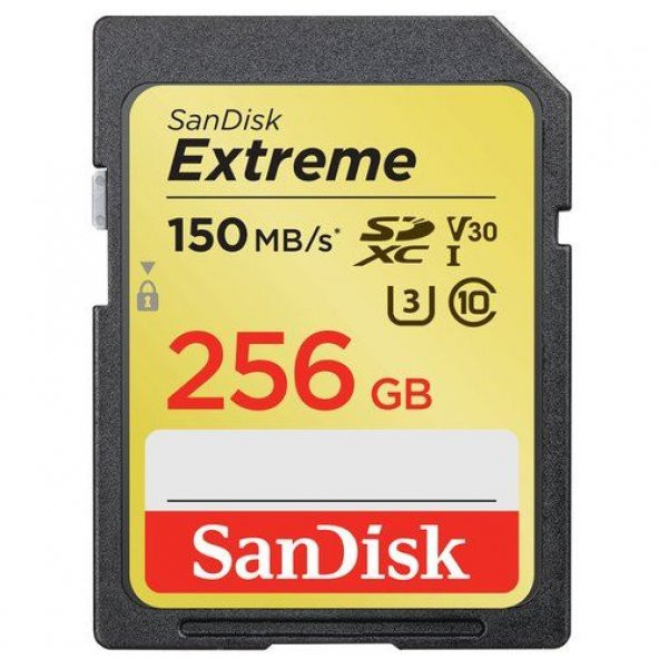 SANDISK Extreme SDXC Card 256GB 156MB/s V30 UHS-I U3 SDSDXV5-256G-GNCIN
