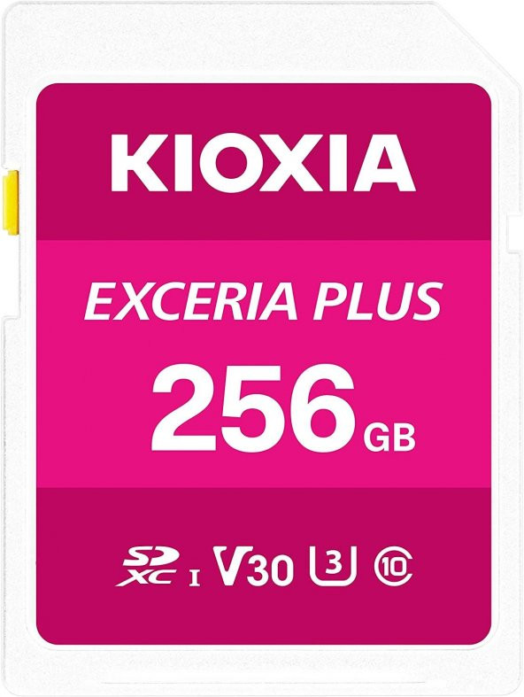 KIOXIA 256GB NormalSD EXCERIA PLUS C10 U3 V30 UHS1 R98 Hafıza kartı LNPL1M256GG4