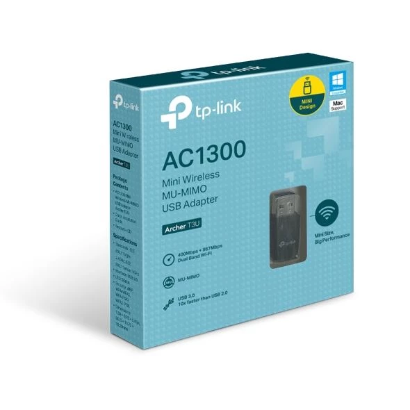 TP-LINK AC1300 Mini Wireless MU-MIMO USB Adaptör ARCHER-T3U - 2