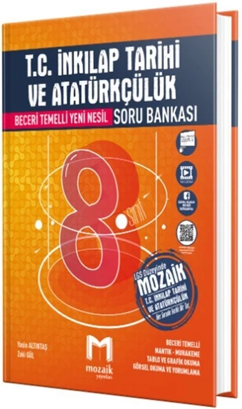 8. Sınıf LGS T.C. İnkılap Tarihi ve Atatürkçülük Soru Bankası Mozaik Yayınları