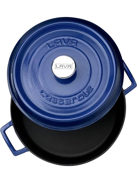 Lava Trendy Mavi 28 cm Yayvan Döküm Tencere - 3