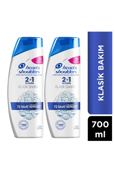 Head And Shoulders Klasik Bakım 2'si 1 Arada Kepeğe Karşı Etkili Şampuan 350 Ml X 2 Adet