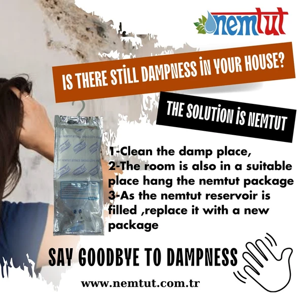 Dehumidifier Moisture Absorber Odor Remover Mold And Corrosion Preventive 1 Box 2 Packages 1 Kg - Resim 2