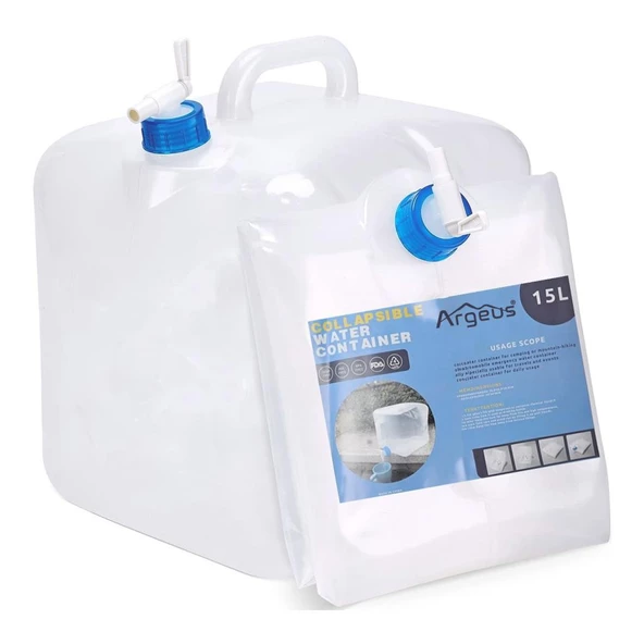 Katlanabilir Musluklu Su Bidonu - 15 Litre - Su Sebili - Argeus - 2