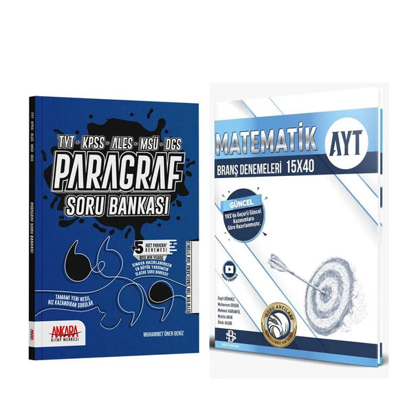 Bilgi Sarmal AYT Matematik Deneme ve AKM Paragraf Soru Bankası Seti 2 Kitap