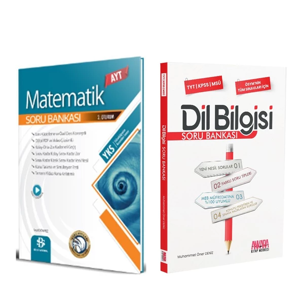 Bilgi Sarmal AYT Matematik ve AKM Dil Bilgisi Soru Bankası Seti 2 Kitap