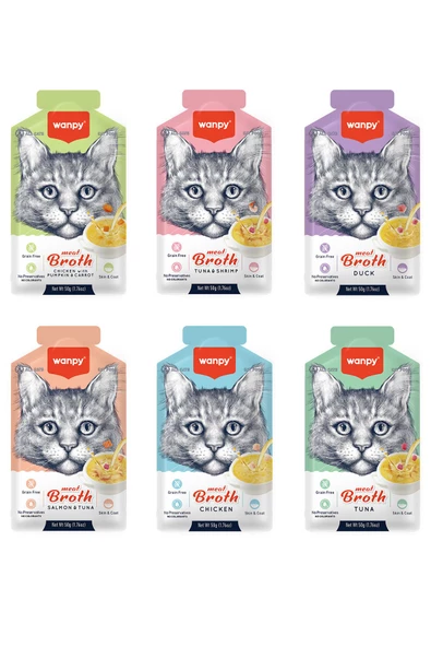 Karışık Aromalı Kedi Çorbası 50 gr x 6 Adet Sıvı Kedi Ödülü - 2