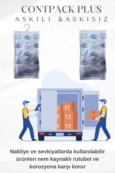 Contpack Plus Askısız Nem Alıcı Rutubet Engelleyici Konteyner Kurutucu 2 Adet 760 GR. - Resim 4