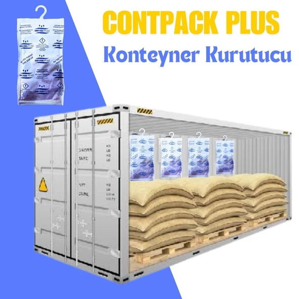 Contpack Plus Askılı Nem Alıcı Rutubet Engelleyici Konteyner Kurutucu 2 Adet 760 Gr. - Resim 3