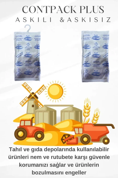 Contpack Plus Askılı Nem Alıcı Rutubet Engelleyici Konteyner Kurutucu 5 Adet 1900 Gr. - 5