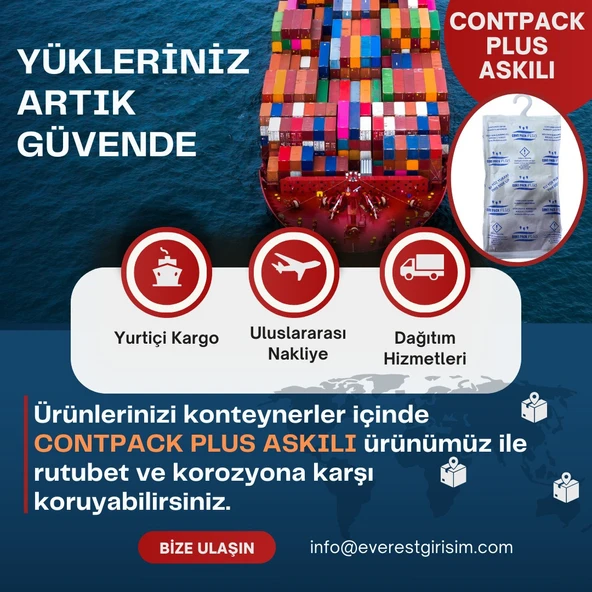 Contpack Plus Askısız Nem Alıcı Rutubet Engelleyici Konteyner Kurutucu 10 Adet 3800 Gr. - Resim 2