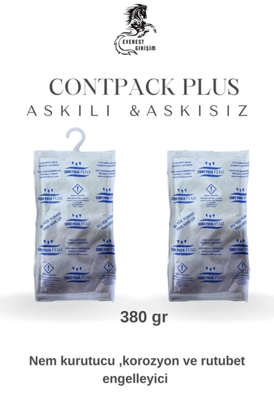 Contpack Plus Askısız Nem Alıcı Rutubet Engelleyici Konteyner Kurutucu 1 Adet 380 GR. - Resim 2