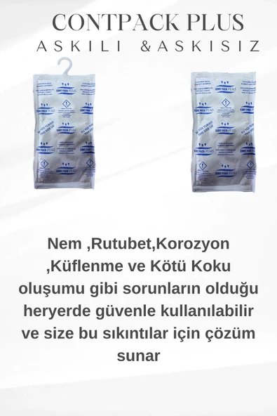 Contpack Plus Askısız Nem Alıcı Rutubet Engelleyici Konteyner Kurutucu 1 Adet 380 GR. - Resim 3