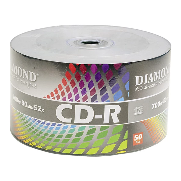 DIAMOND CD-R 52X 700 MB/80 MİN BOŞ CD 50Lİ PAKET FİYAT