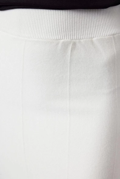 Kadın Moda Stil Midi Astarsız Triko Premium İplik Özel İplik Midi Boy Triko Etek - 4