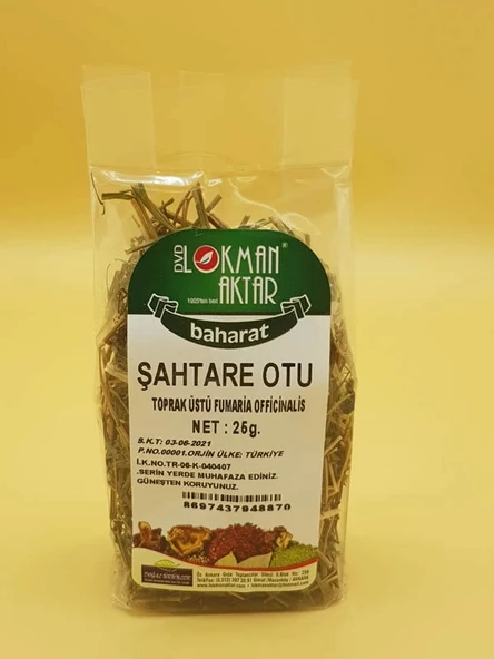 Lokman Aktar Şahtare Otu 25 G