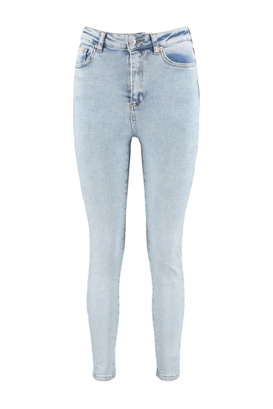 Kadın Moda Şık Kot Pantolon Dar Paça Regular Boy Denim Yüksek Bel Skinny Jeans