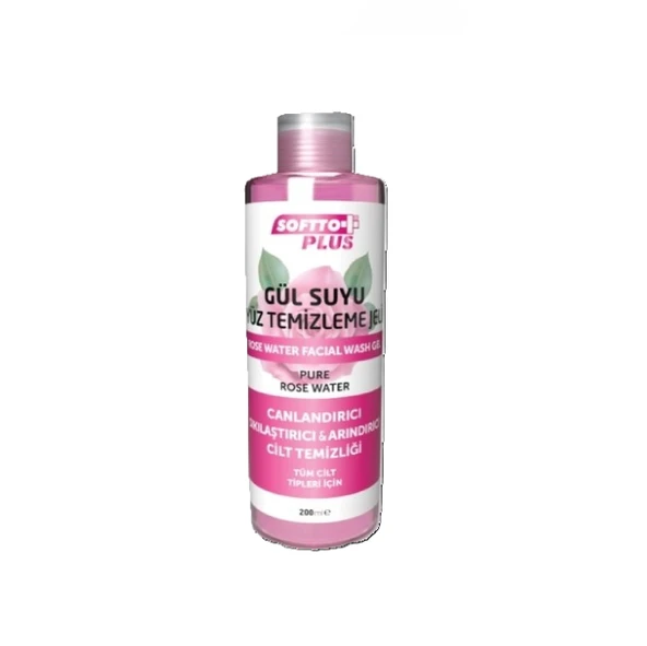 Softto Plus Gül Suyu Yüz Temizleme Jeli 200 Ml ürün görseli 1