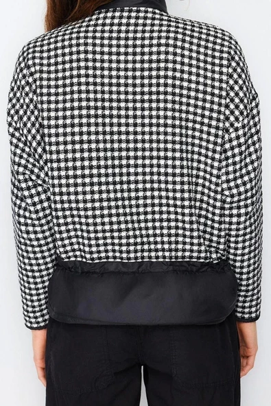 Kadın Moda Şık Bol Dik Yaka Standart Kazayağı Astarlı Oversize Kazayağı Tüvit İnce Mont - 6