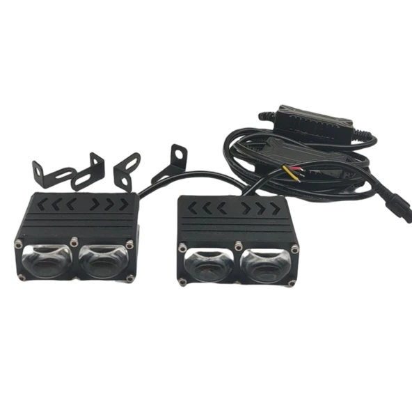 Offroad sis lambası 7.2 x 5.6 x 3cm 2 led beyaz 45w sarı 45w 12-80v /  LASS397 - Resim 2