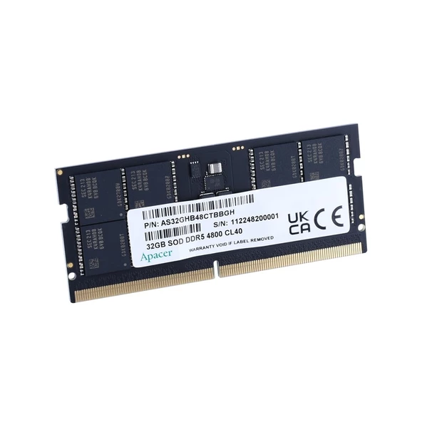 Apacer 32 GB1x32GB 5600Mhz SODIMM CL40 DDR5 Notebook Ram FS.32G2C.PKH