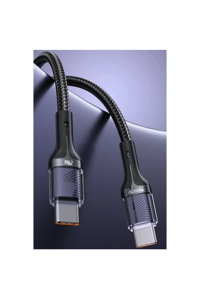 Huawei Nova Y60 Y61 Y62 Y70 Y71 Şarj Kablosu Type-C 240W 1.2 Metre Hızlı Şarj Azn-Ca166 - Resim 3