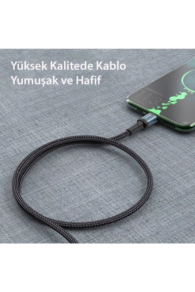Huawei Nova 5T 9 Pro 9 Se Y72 Y90 Y91  Şarj Kablosu TypeC to TypeC 2 Metre 60W Hızlı Şarj AznCa79 - 2