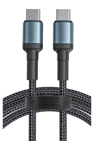 Xiaomi Redmi Note 7 8 8T 9 9s Pro Şarj Kablosu Type-C to Type-C 2 Metre 60W Hızlı Şarj Azn-Ca79