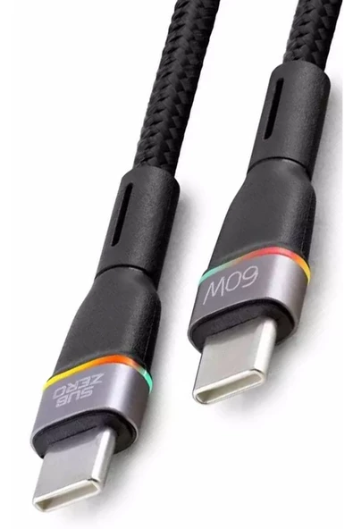 Galaxy Note 8 9 -10 20 Ultra Plus Lite  Şarj Kablosu Type-C to TypeC 60W RGB Hızlı Şarj 1M SBZ-CL13 ürün görseli 1