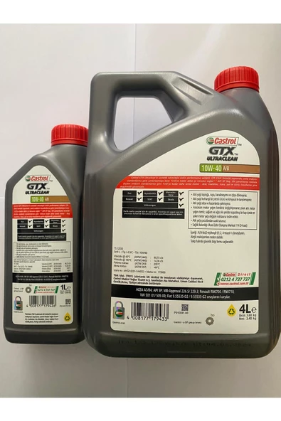 CASTROL Gtx Ultraclean 10w-40 A/B 5 Lt (4L+1L) – 2024 - 2