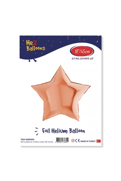 Vipfoni Yıldız Folyo Balon 18" - Rosegold