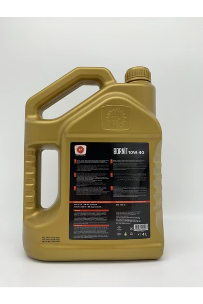 Türkiye Petrolleri Binek Araç Motor Yağı Tp Bornit 10w/40 4 Lt – 2023 - 2