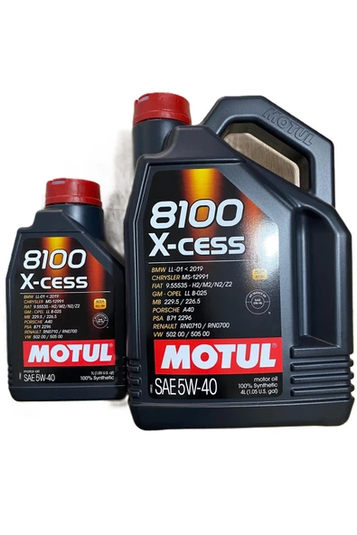 Motul 8100 X-cess 5W-40 (4L+1L) 5L Tam Sentetik Motor Yağı - 2024