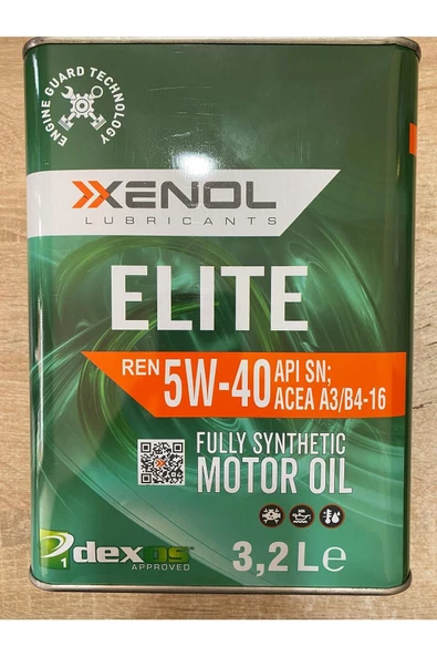 XENOL ELITE REN 5W-40 API SN;ACEA A3/B4-16 DEXOS1 TAM SENTETİK MOTOR YAĞI 3,2 LİTRE – 2023 - Resim 2