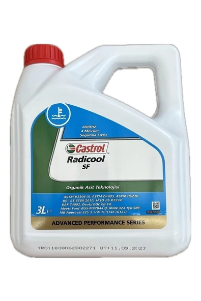 CASTROL Radicool Sf Konsantre Kırmızı Antifriz 3 Lt – 2024