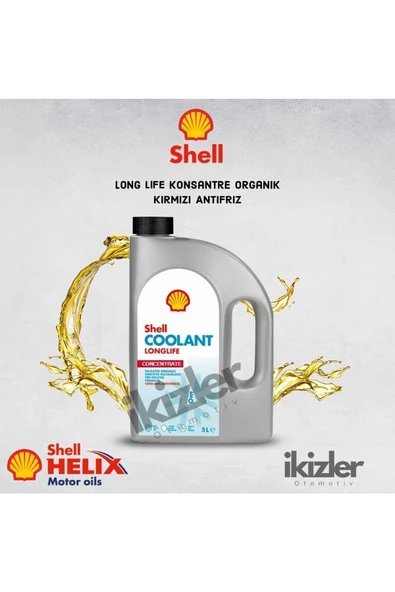 SHELL Kırmızı Antifiriz Longlife Konsantre Kırmızı Antifriz 3 Litre – 2023