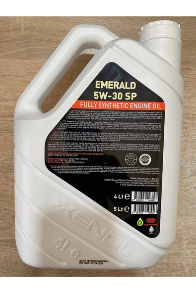 XENOL Emerald Green SP 5W-30 DPF li Tam Sentetik Motor Yağı 4 litre - 2024 - Resim 2