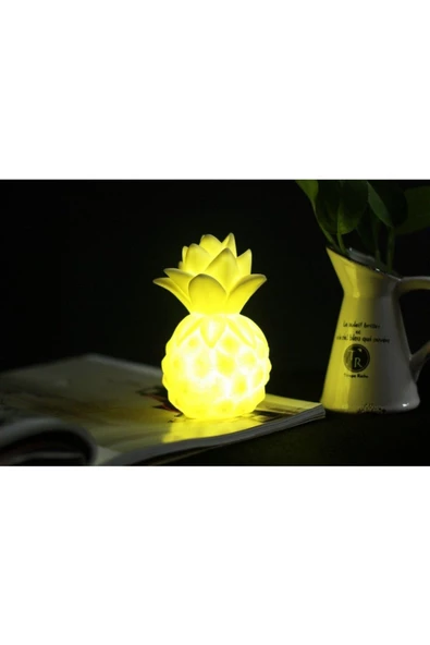 Vipfoni 3D Ananas Tasarımlı Silikon Gece Lambası