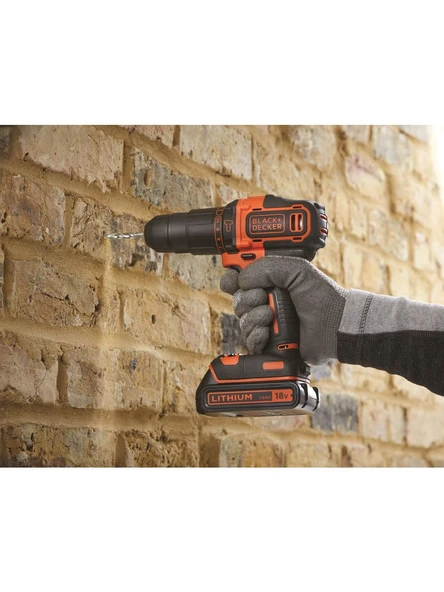 Black&Decker BDCHD18KB 18V Li-ion Çift Akülü Darbeli Matkap Siyah - 2