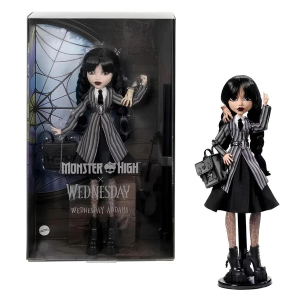 Monster High Okul Üniformalı Wednesday Figür ve Aksesuarları Okul Üniformalı Wednesday Addams