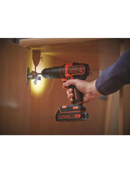 Black&Decker BDCHD18KB 18V Li-ion Çift Akülü Darbeli Matkap Siyah - 3