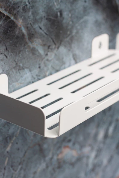 Metal Banyo Düzenleyici Organizer Şampuan Rafı Beyaz - 7
