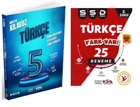 KORAY VAROL YAYINLARI 5.SINIF TÜRKÇE ÖĞRETEN KLAVUZ KONU ANLATIMLI ETKİNLİKLİ SORU BANKASI (MAARİF MODELİ) - TÜRKÇE 25'L