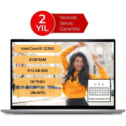 Dell Inspıron 5620 İntel Core i5-1235U 8GB 512GB SSD 16” FHD+ Ubuntu İntel Core i56206005U ürün görseli