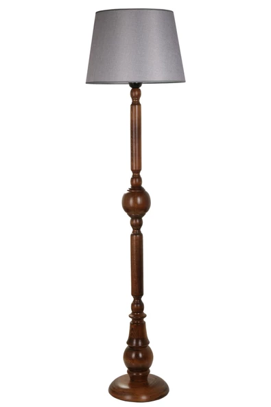 Lumexx PIRIL CEVİZ LAMBADER PRAMİT HASIR GRİ ABAJURLU ürün görseli