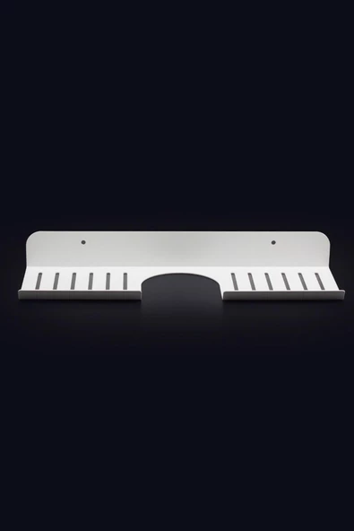 Metal Banyo Mutfak Düzenleyici Mutfak Organizer Şampuan Rafı 40 Cm Beyaz